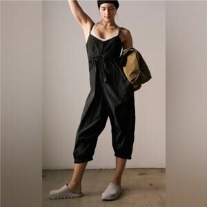 Free People FP Movement “Down To Earth” Jumpsuit in classic black.Lightweight,
